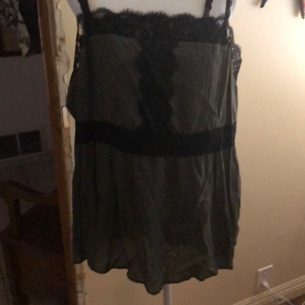 Torrid black and olive lace cami